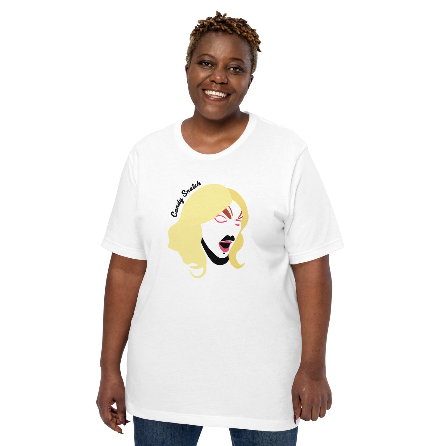 Candy Snatch Makeup Unisex T-shirt (Designed by Pigeonhat)